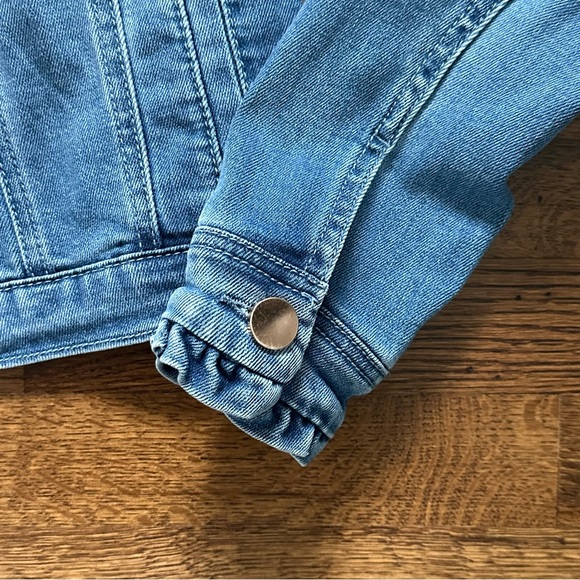 Draper James Women's Ruffle Denim Jean Jacket - Size Small - Picture 2 of 10